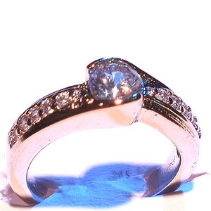 Diamond 3/4 carat in silver